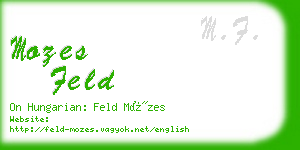 mozes feld business card